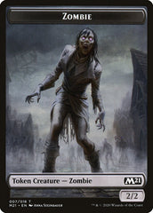 Knight // Zombie Double-Sided Token [Core Set 2021 Tokens] | Silver Goblin