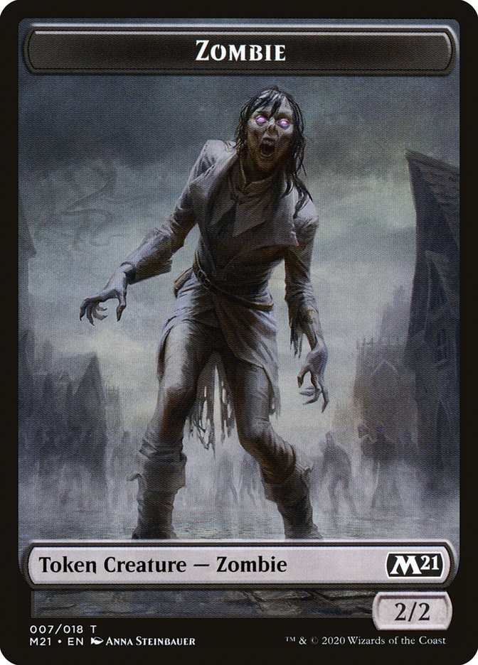 Saproling // Zombie Double-Sided Token [Core Set 2021 Tokens] | Silver Goblin