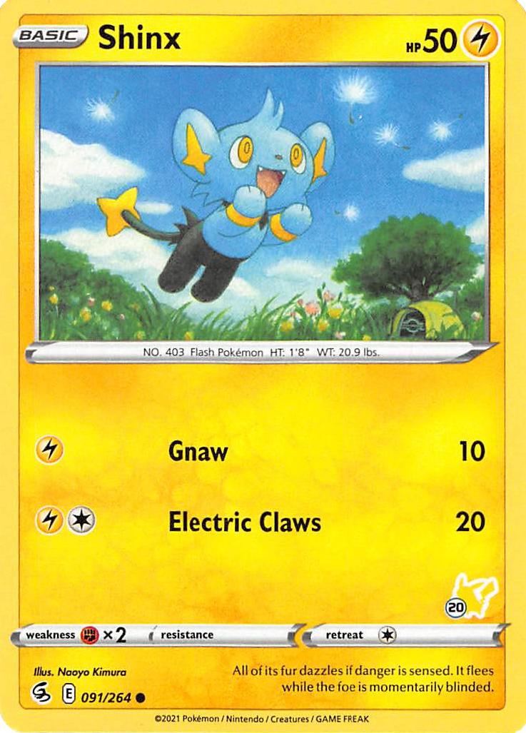 Shinx (091/264) (Pikachu Stamp #20) [Battle Academy 2022] | Silver Goblin