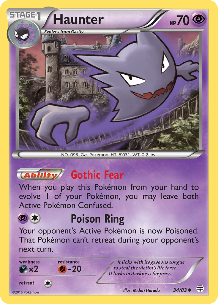 Haunter (34/83) [XY: Generations] | Silver Goblin