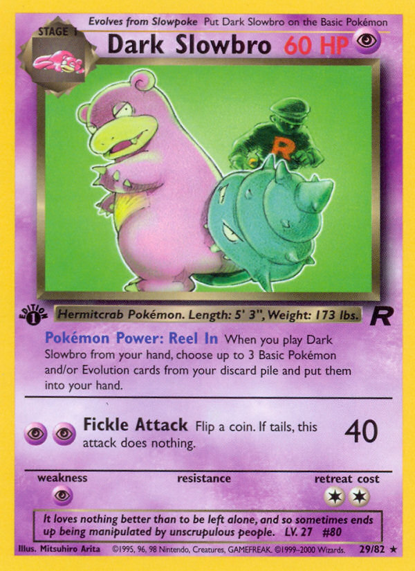 Dark Slowbro (29/82) [Team Rocket 1st Edition] | Silver Goblin