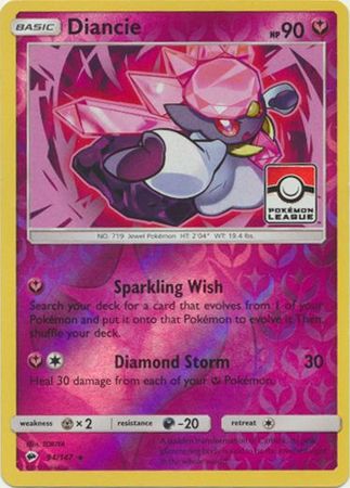 Diancie (94/147) (League Promo) [Sun & Moon: Burning Shadows] | Silver Goblin