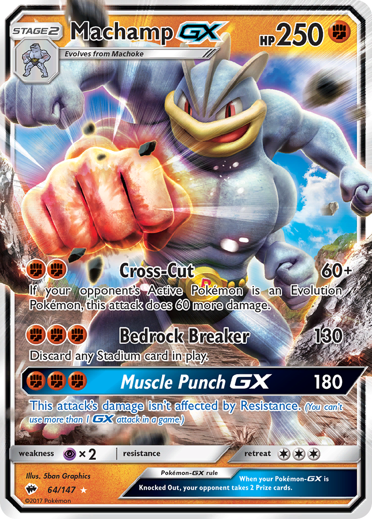 Machamp GX (64/147) [Sun & Moon: Burning Shadows] | Silver Goblin