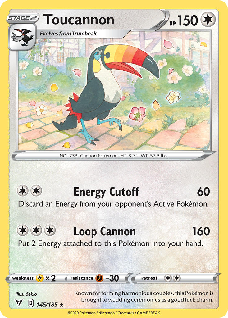 Toucannon (145/185) [Sword & Shield: Vivid Voltage] | Silver Goblin