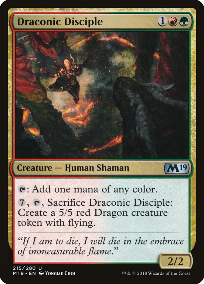 Draconic Disciple [Core Set 2019] | Silver Goblin