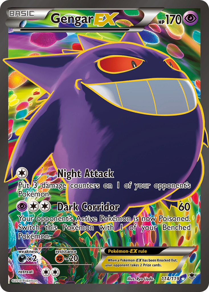 Gengar EX (114/119) [XY: Phantom Forces] | Silver Goblin