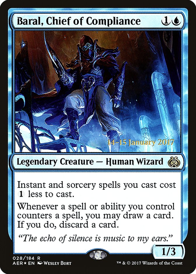 Baral, Chief of Compliance [Aether Revolt Prerelease Promos] | Silver Goblin