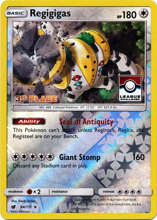 Regigigas (84/111) (League Promo 3rd Place) [Sun & Moon: Crimson Invasion] | Silver Goblin