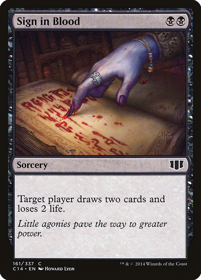 Sign in Blood [Commander 2014] | Silver Goblin