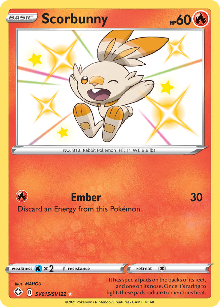 Scorbunny (SV015/SV122) [Sword & Shield: Shining Fates] | Silver Goblin