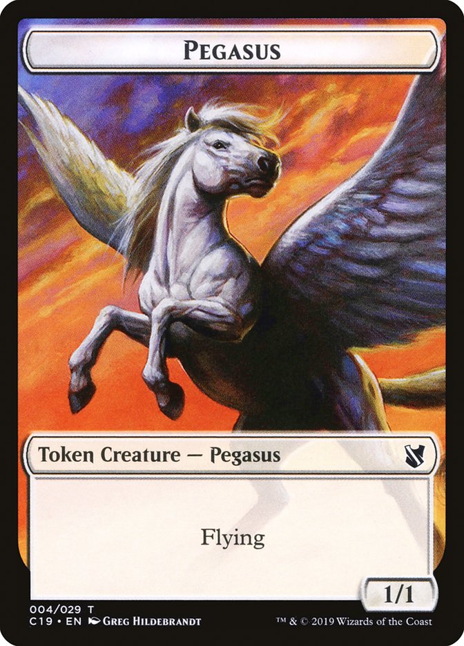 Pegasus Token [Commander 2019 Tokens] | Silver Goblin