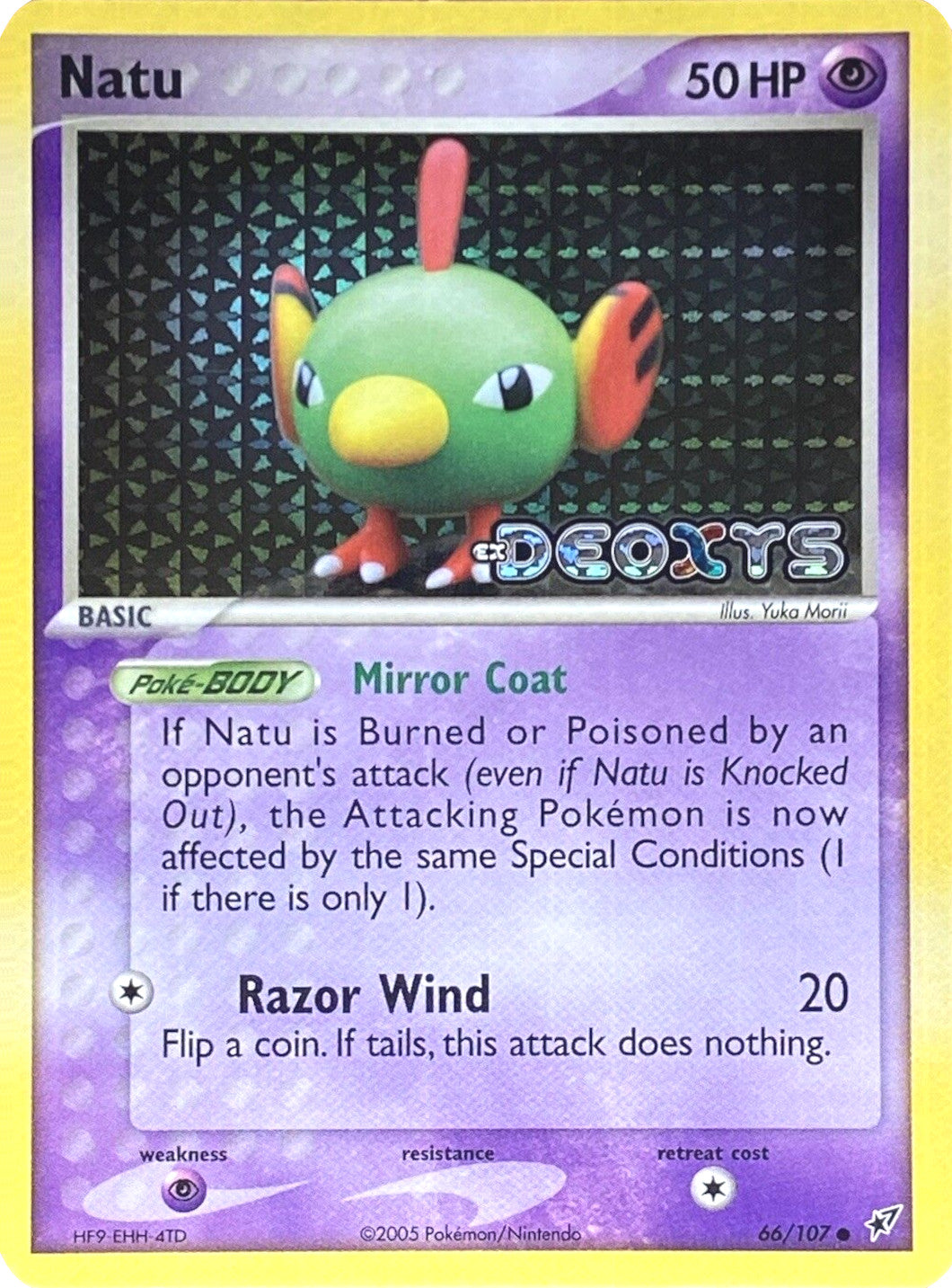 Natu (66/107) (Stamped) [EX: Deoxys] | Silver Goblin