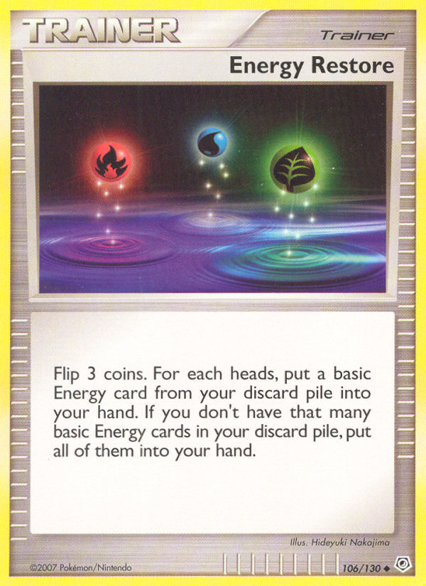 Energy Restore (106/130) [Diamond & Pearl: Base Set] | Silver Goblin