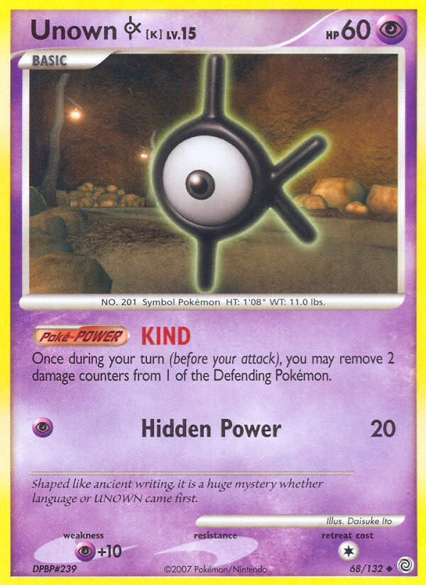 Unown K (68/132) [Diamond & Pearl: Secret Wonders] | Silver Goblin