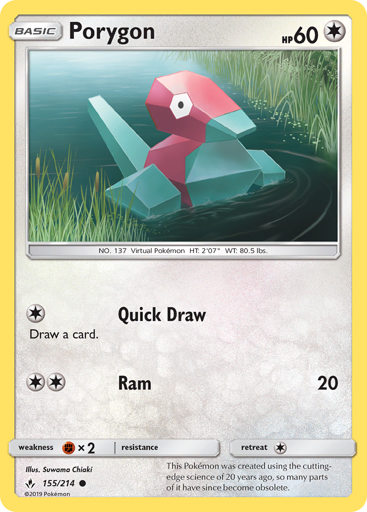 Porygon (155/214) [Sun & Moon: Unbroken Bonds] | Silver Goblin