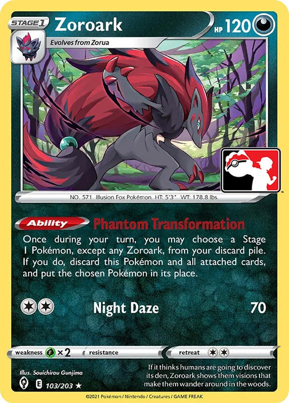 Zoroark (103/203) [Prize Pack Series One] | Silver Goblin