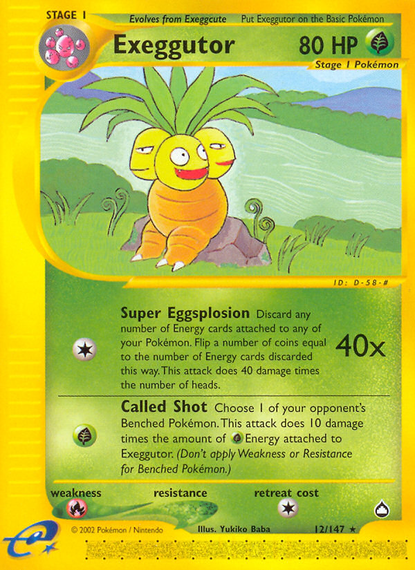 Exeggutor (12/147) [Aquapolis] | Silver Goblin