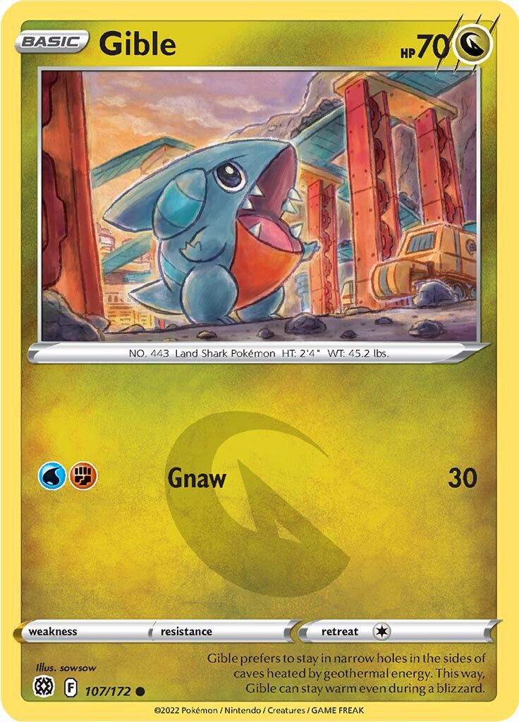 Gible (107/172) [Sword & Shield: Brilliant Stars] | Silver Goblin