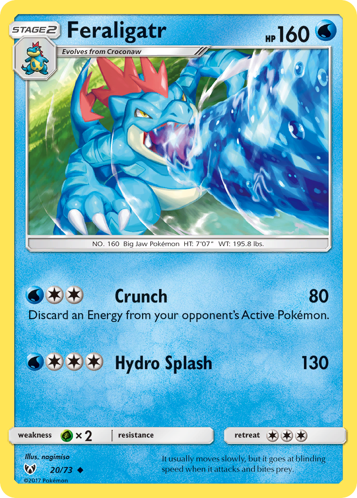 Feraligatr (20/73) [Sun & Moon: Shining Legends] | Silver Goblin