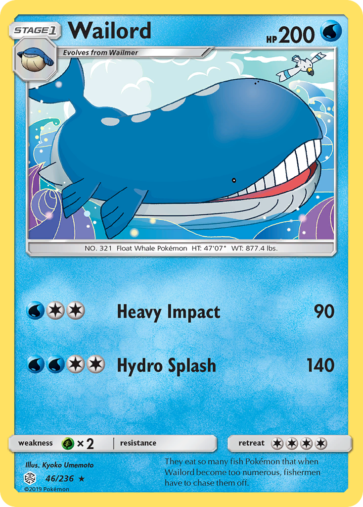 Wailord (46/236) [Sun & Moon: Cosmic Eclipse] | Silver Goblin