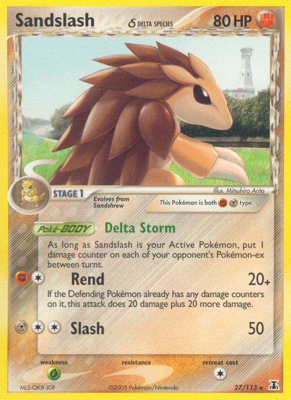 Sandslash (27/113) (Delta Species) [EX: Delta Species] | Silver Goblin