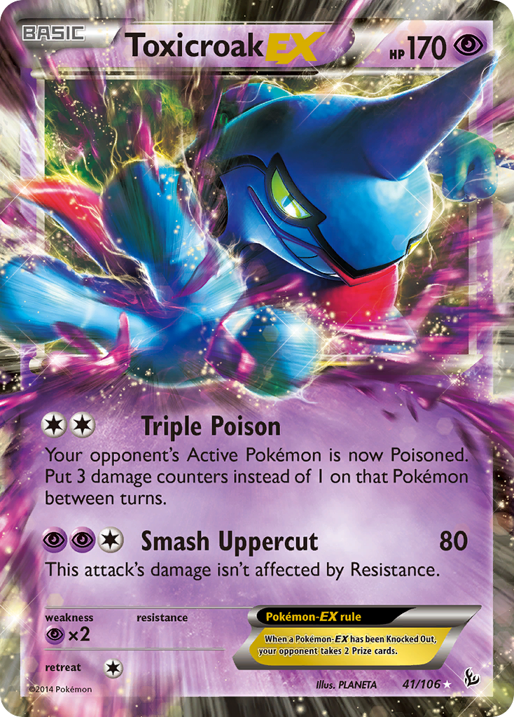 Toxicroak EX (41/106) [XY: Flashfire] | Silver Goblin