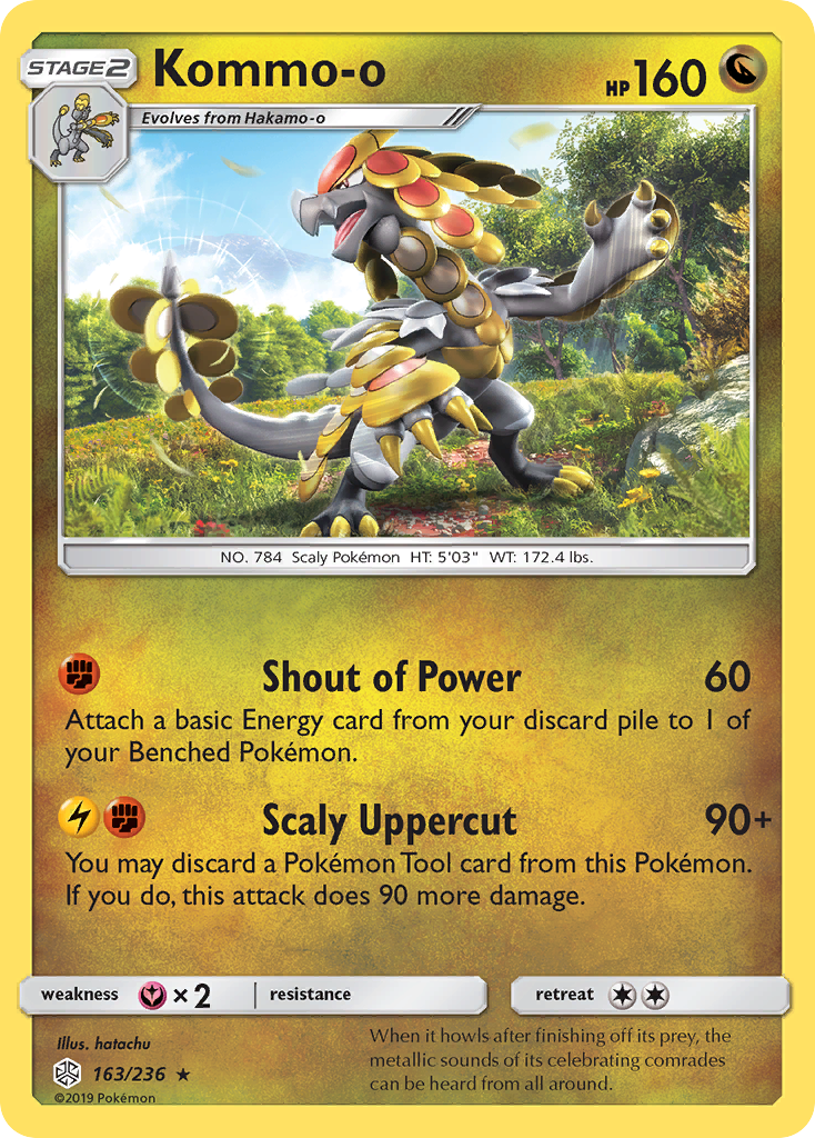 Kommo-o (163/236) [Sun & Moon: Cosmic Eclipse] | Silver Goblin