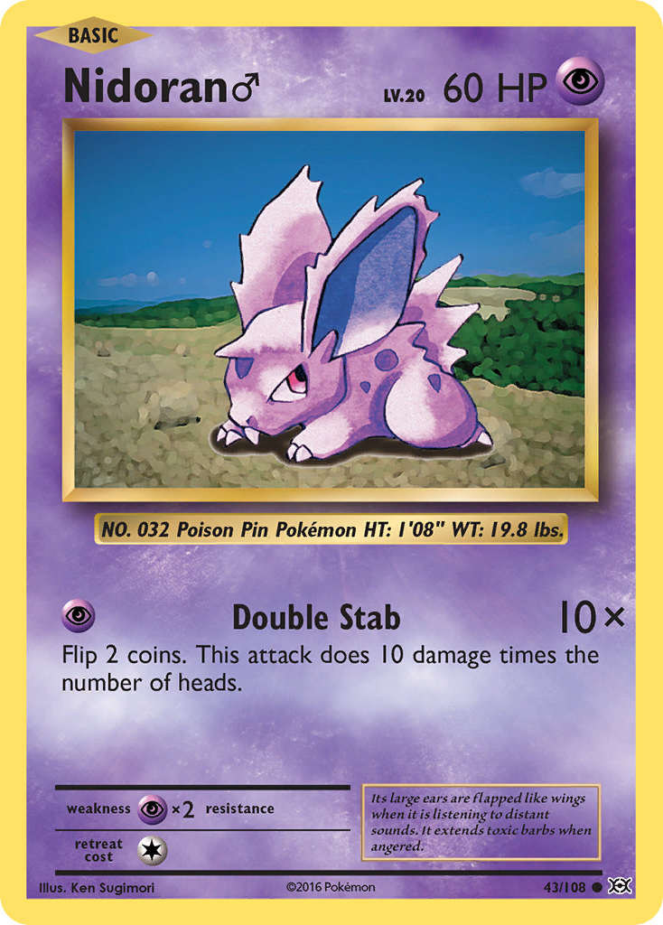 Nidoran (43/108) (Male) [XY: Evolutions] | Silver Goblin