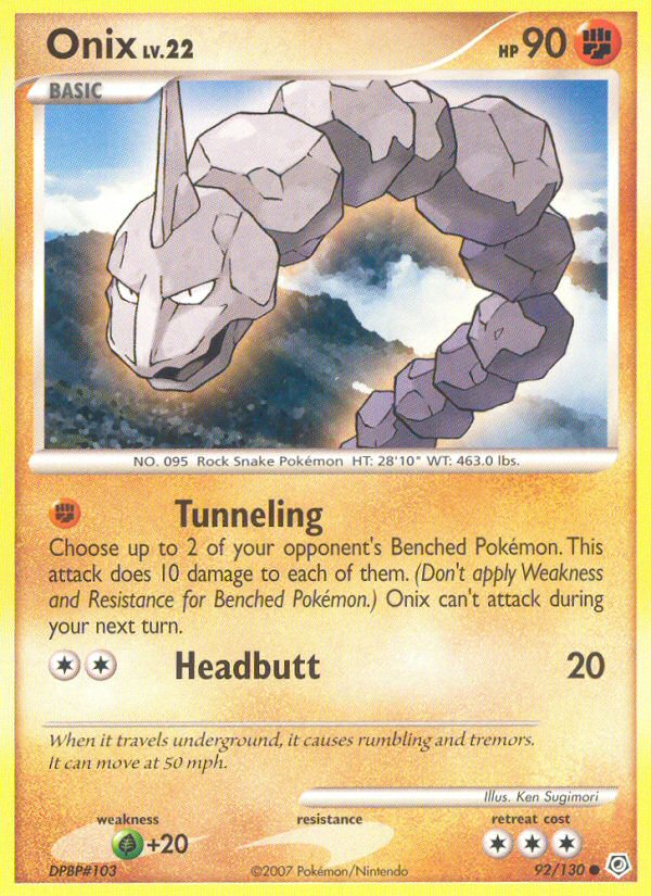 Onix (92/130) [Diamond & Pearl: Base Set] | Silver Goblin