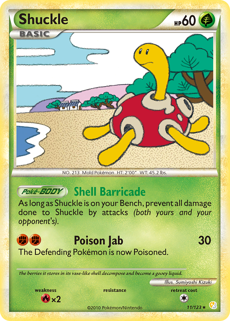 Shuckle (11/123) [HeartGold & SoulSilver: Base Set] | Silver Goblin