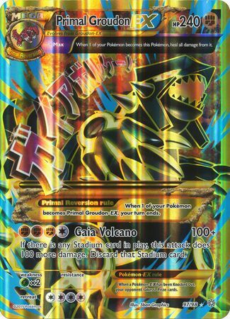 Primal Groudon EX (97/98) (Jumbo Card) [XY: Ancient Origins] | Silver Goblin