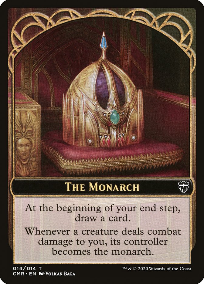Golem // The Monarch Double-Sided Token [Commander Legends Tokens] | Silver Goblin