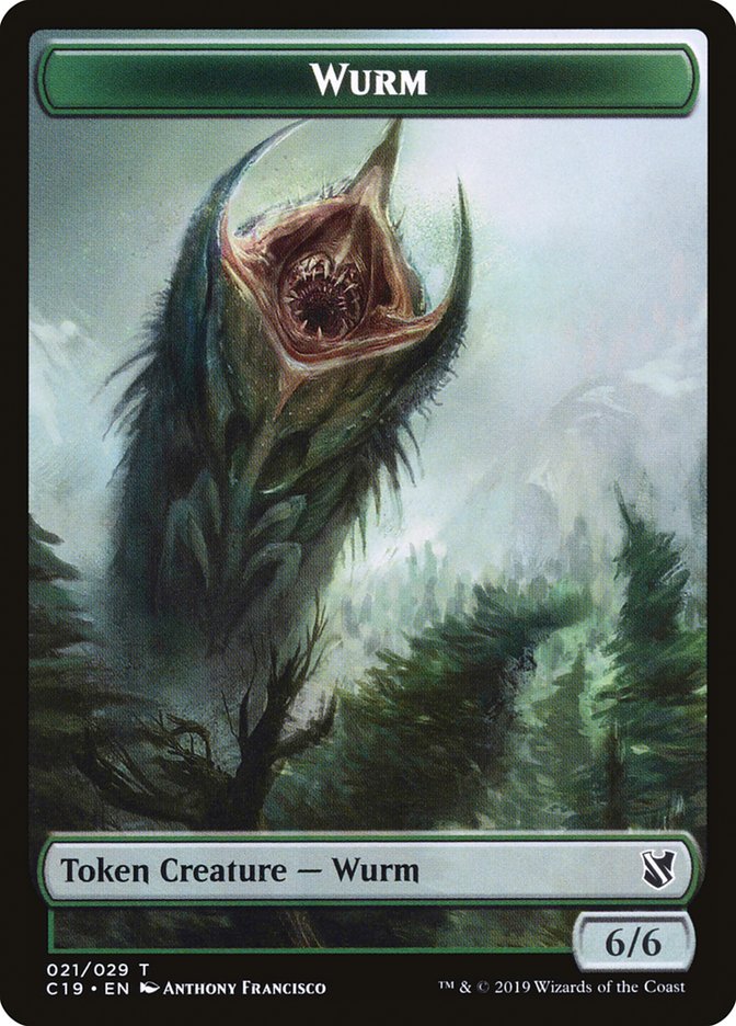 Beast (014) // Wurm Double-Sided Token [Commander 2019 Tokens] | Silver Goblin