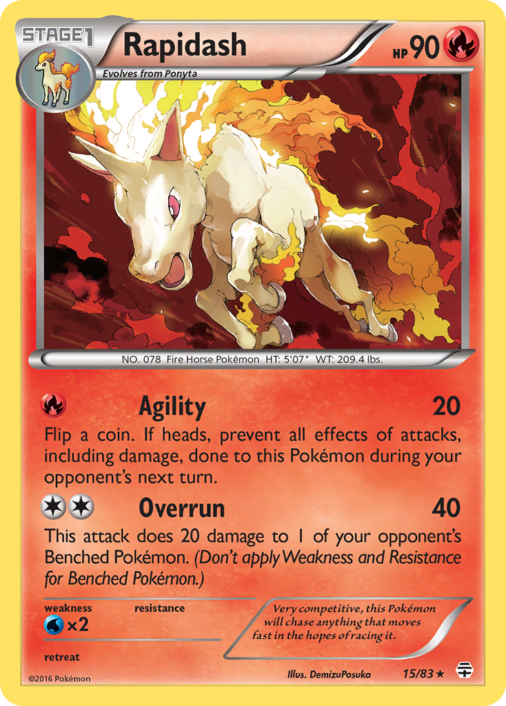 Rapidash (15/83) [XY: Generations] | Silver Goblin