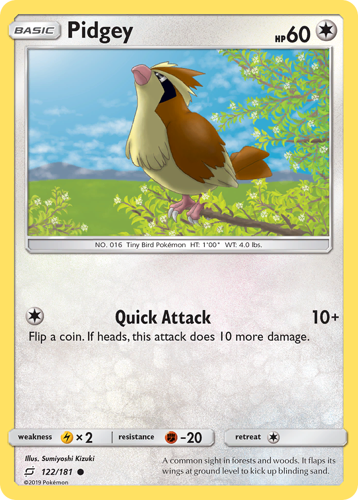 Pidgey (122/181) [Sun & Moon: Team Up] | Silver Goblin