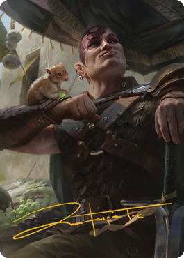 Minsc & Boo, Timeless Heroes Art Card (38) (Gold-Stamped Signature) [Commander Legends: Battle for Baldur's Gate Art Series] | Silver Goblin