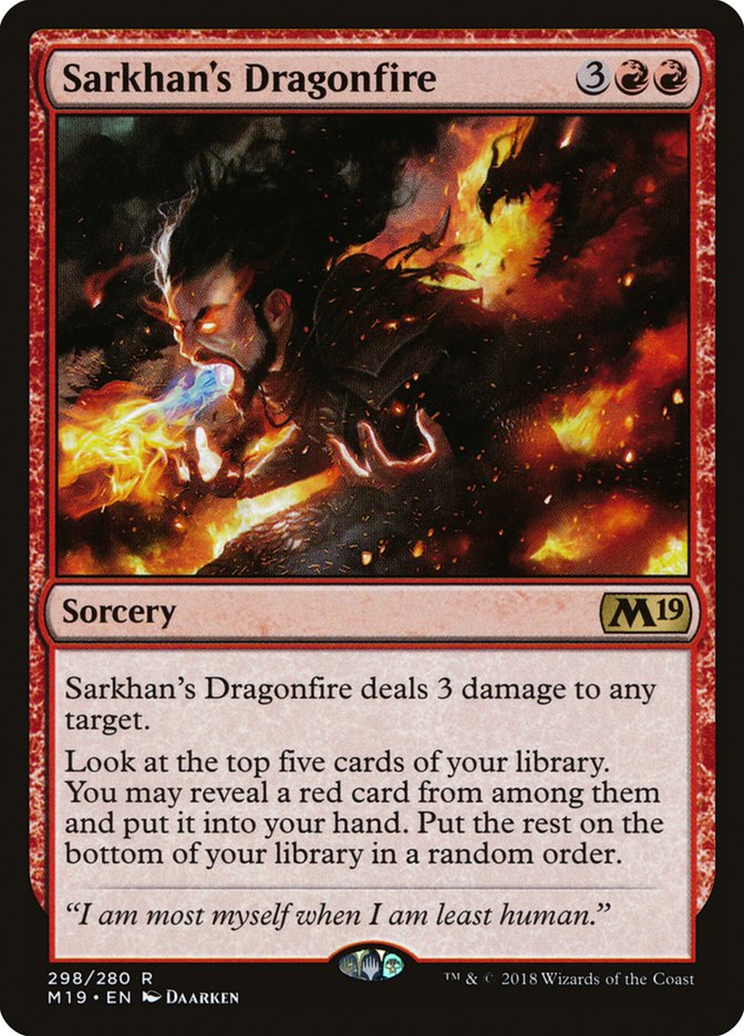 Sarkhan's Dragonfire [Core Set 2019] | Silver Goblin