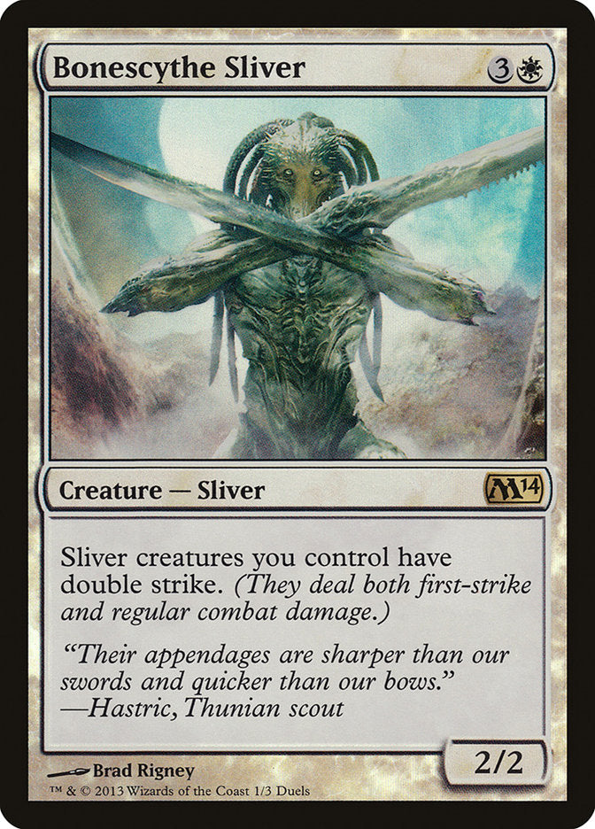 Bonescythe Sliver (Duels of the Planeswalkers Promos) [Duels of the Planeswalkers Promos 2013] | Silver Goblin