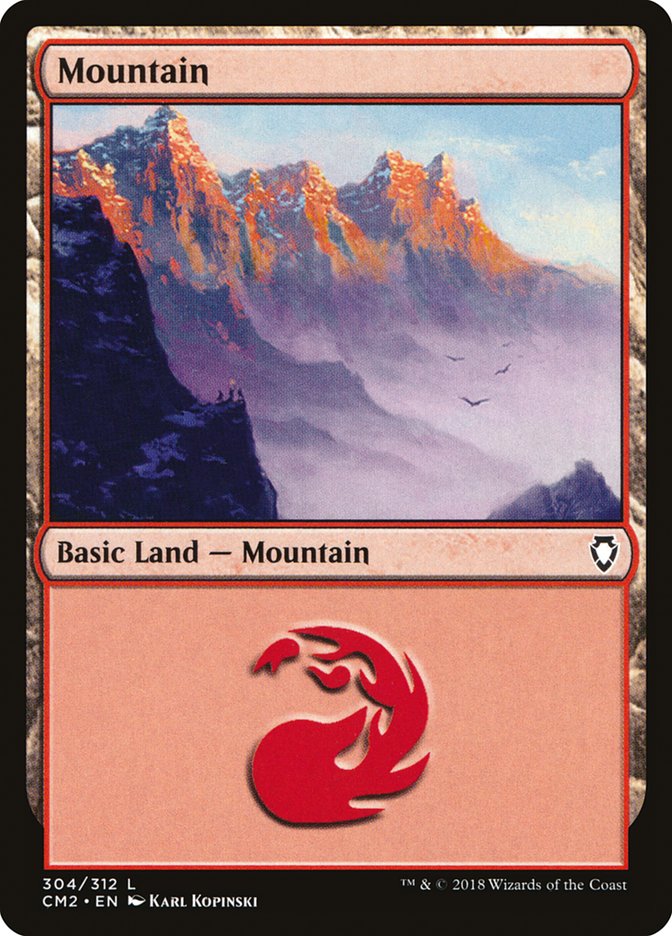 Mountain (304) [Commander Anthology Volume II] | Silver Goblin