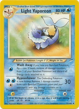 Light Vaporeon (52/105) [Neo Destiny Unlimited] | Silver Goblin