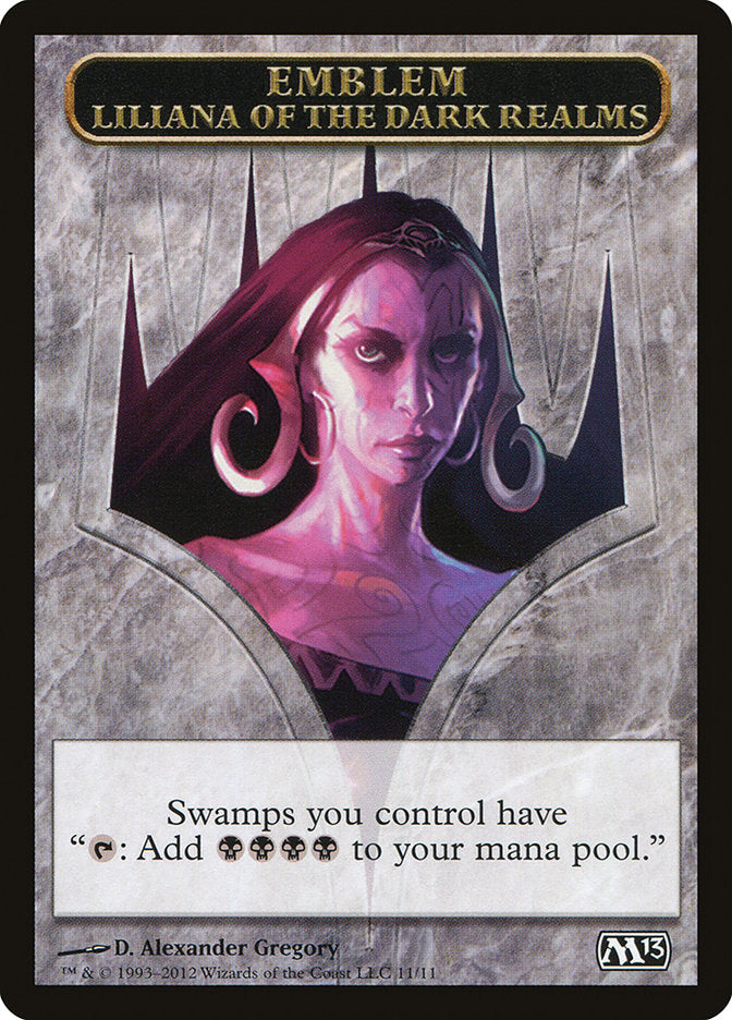Liliana of the Dark Realms Emblem [Magic 2013 Tokens] | Silver Goblin