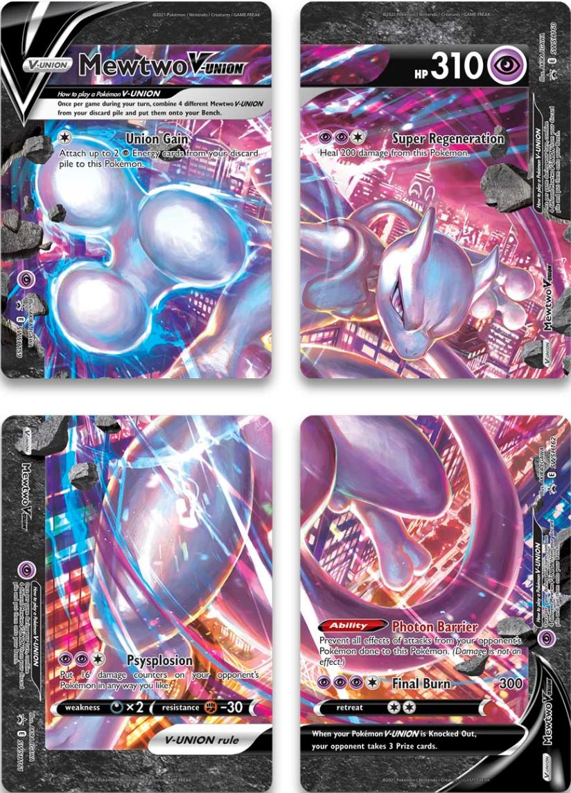 Mewtwo V-Union (Set of 4) [Sword & Shield: Black Star Promos] | Silver Goblin