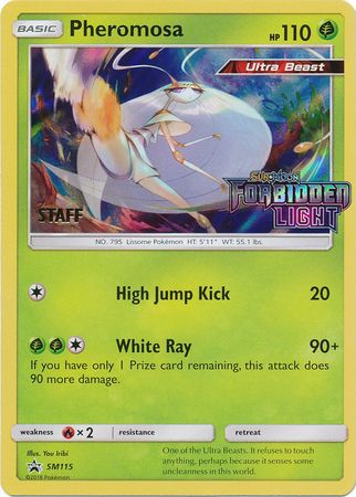 Pheromosa (SM115) (Staff Prerelease Promo) [Sun & Moon: Black Star Promos] | Silver Goblin