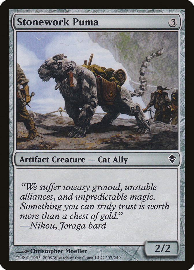 Stonework Puma [Zendikar] | Silver Goblin