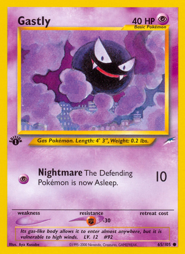 Gastly (65/105) [Neo Destiny 1st Edition] | Silver Goblin