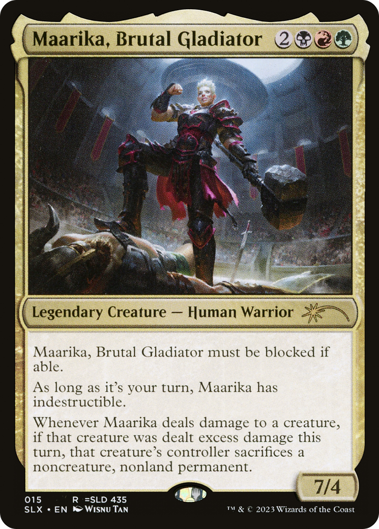 Maarika, Brutal Gladiator [Secret Lair: Universes Within] | Silver Goblin
