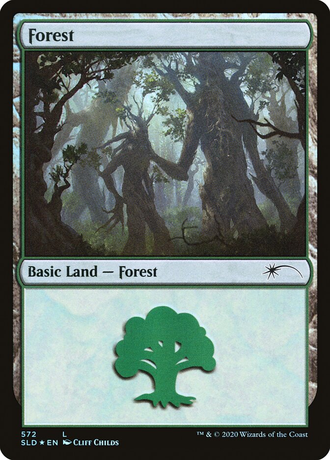 Forest (Tree Hugging) (572) [Secret Lair Drop Promos] | Silver Goblin