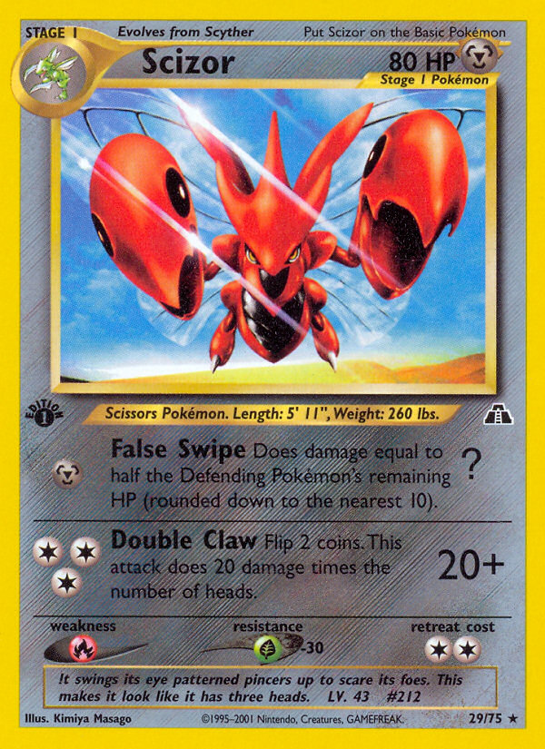 Scizor (29/75) [Neo Discovery 1st Edition] | Silver Goblin