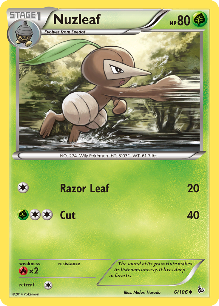 Nuzleaf (6/106) [XY: Flashfire] | Silver Goblin