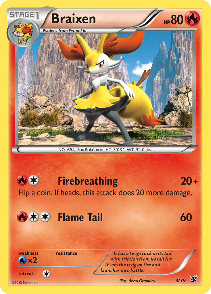 Braixen (9/39) [XY: Kalos Starter Set] | Silver Goblin